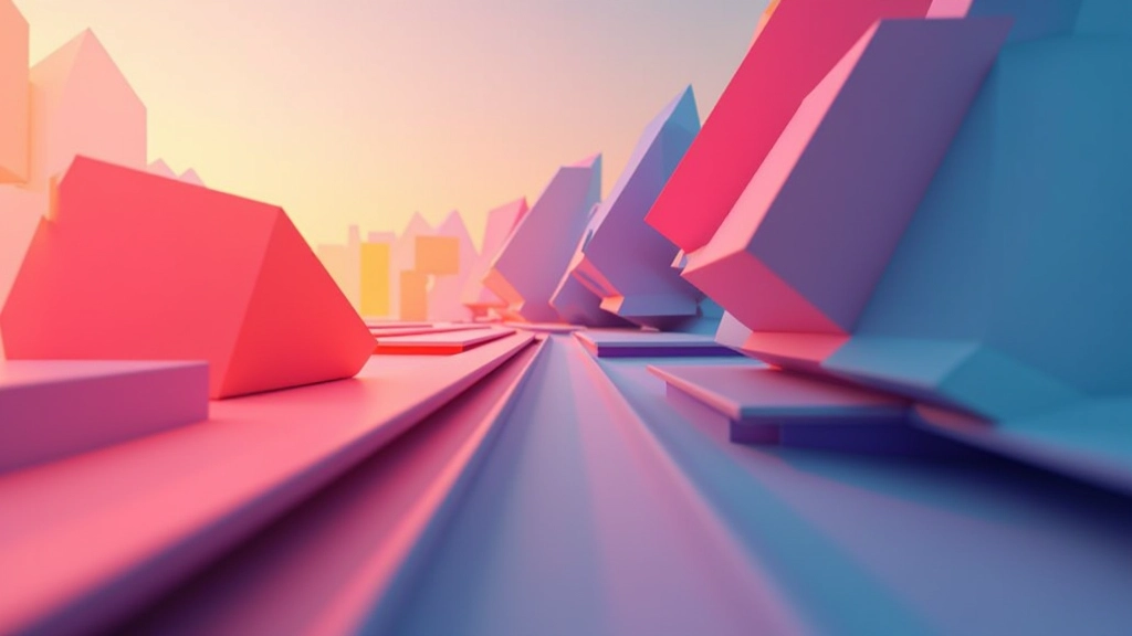 Fotogramma da showreel con transizione dinamica e colori vibranti, stile motion design moderno