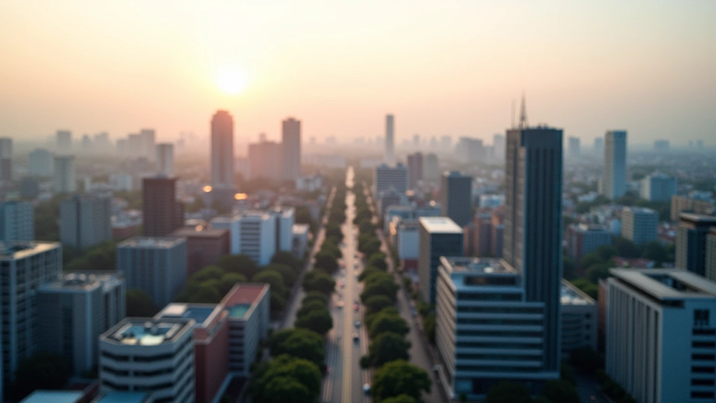 Vista aerea della città di Milano con grattacieli e uffici moderni, luce del mattino, architettura contemporanea